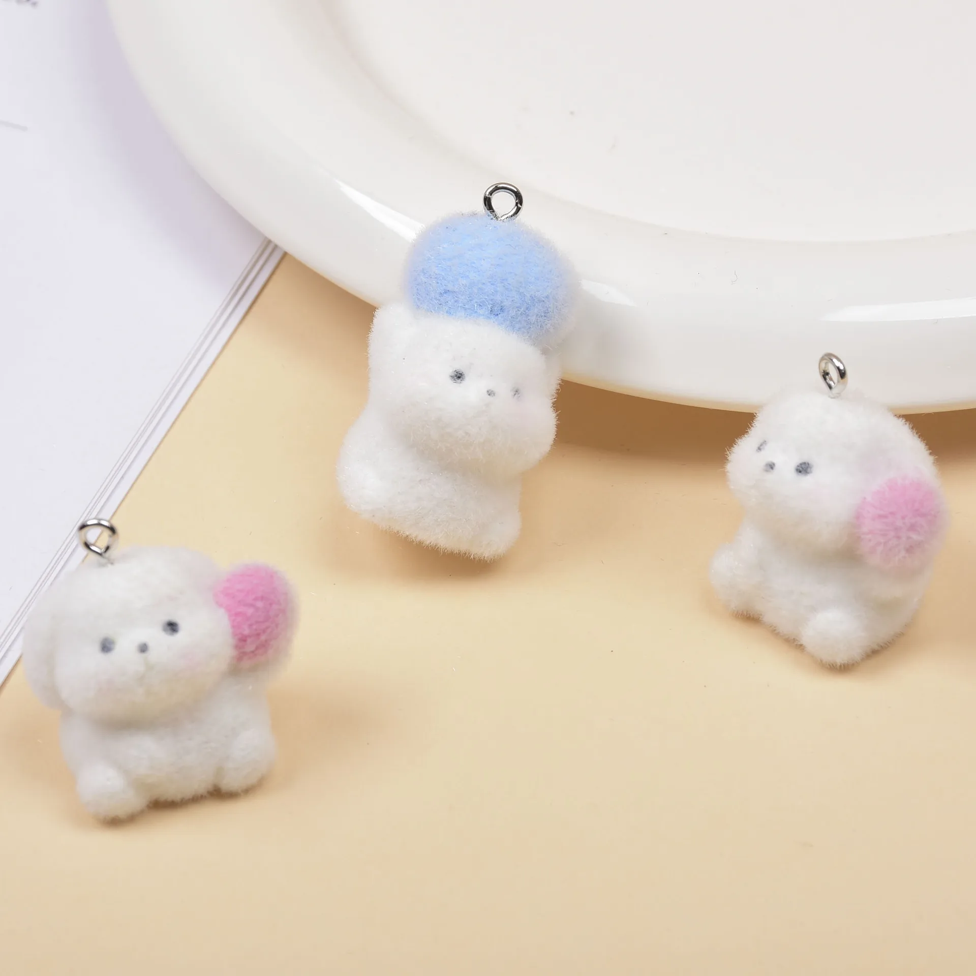 20pcs 3D Kawaii Mini Flocking Rabbit Charms Resin Cartoon Animal Pendant For Bag Keychain Earring DIY Crafts Jewelry Make
20pcs 3D Kawaii Mini Flocking Rabbit Charms Resin Cartoon Animal Pendant For Bag Keychain Earring DIY Crafts Jewelry Make