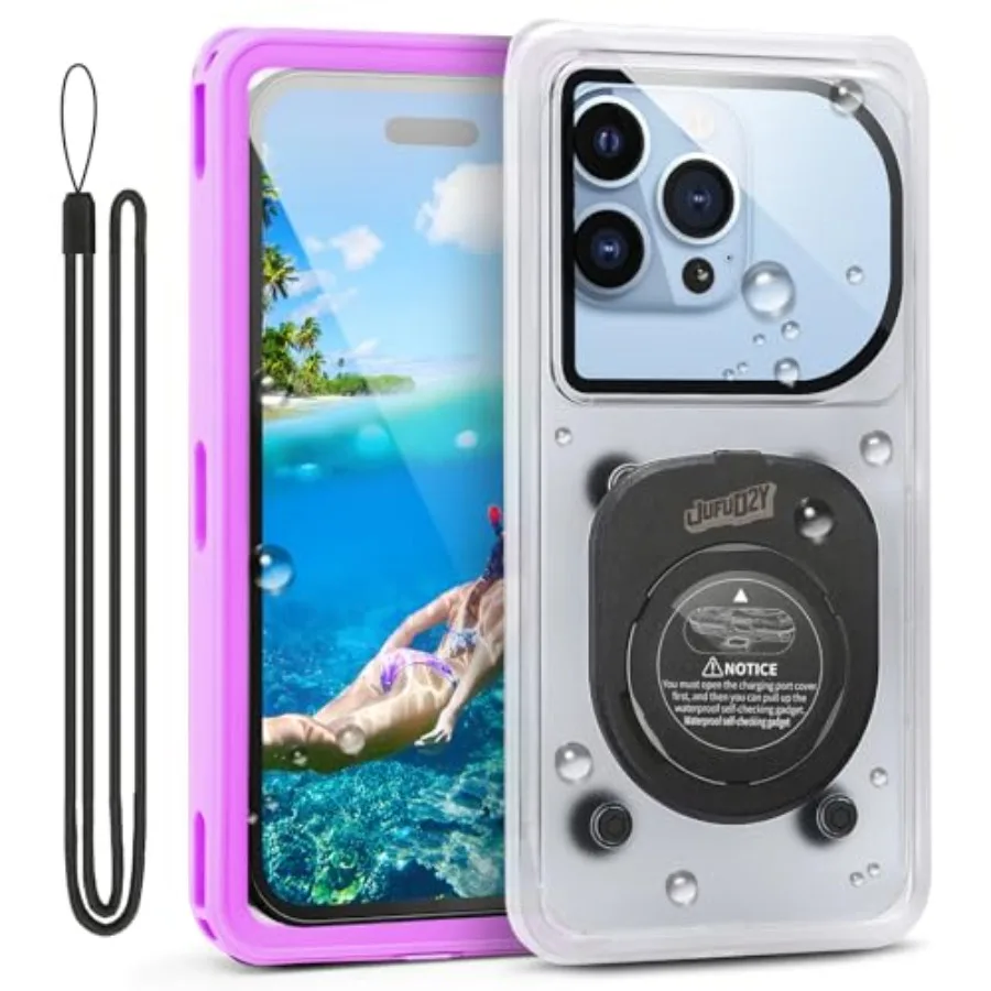 Waterproof Phone Case for Beach Snorkeling, TPU Material, Black, IPX8 Rated with Lanyard, Universal Fit Up to 6.9
Waterproof Phone Case for Beach Snorkeling, TPU Material, Black, IPX8 Rated with Lanyard, Universal Fit Up to 6.9
