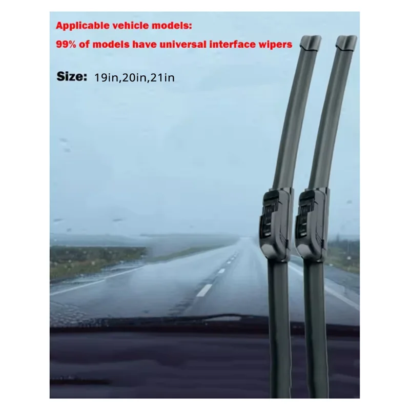 2Pc Car Wiper Blades Universal U-Type Soft Rubber Boneless Wiper Reduce Noise Automotive Wiper
2Pc Car Wiper Blades Universal U-Type Soft Rubber Boneless Wiper Reduce Noise Automotive Wiper