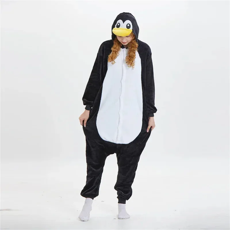 Adult Flannel Cartoon Animal Penguin 1-piece Pajamas Hooded Jumpsuits for Couples Thermal Nightwear Cosplay Costume Onesie
Adult Flannel Cartoon Animal Penguin 1-piece Pajamas Hooded Jumpsuits for Couples Thermal Nightwear Cosplay Costume Onesie