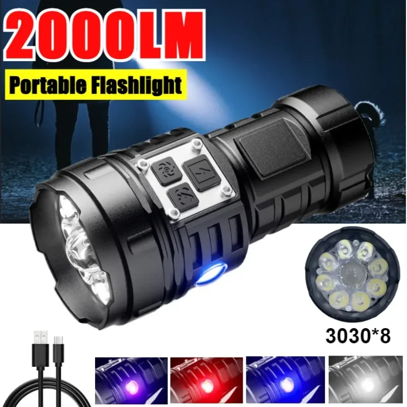 Powerful Portable LED Flashlight Built-in Battery 17 Lighting Modes Multi-function Torch Tail Magnetic Powerful Emergency Lamp
Powerful Portable LED Flashlight Built-in Battery 17 Lighting Modes Multi-function Torch Tail Magnetic Powerful Emergency Lamp