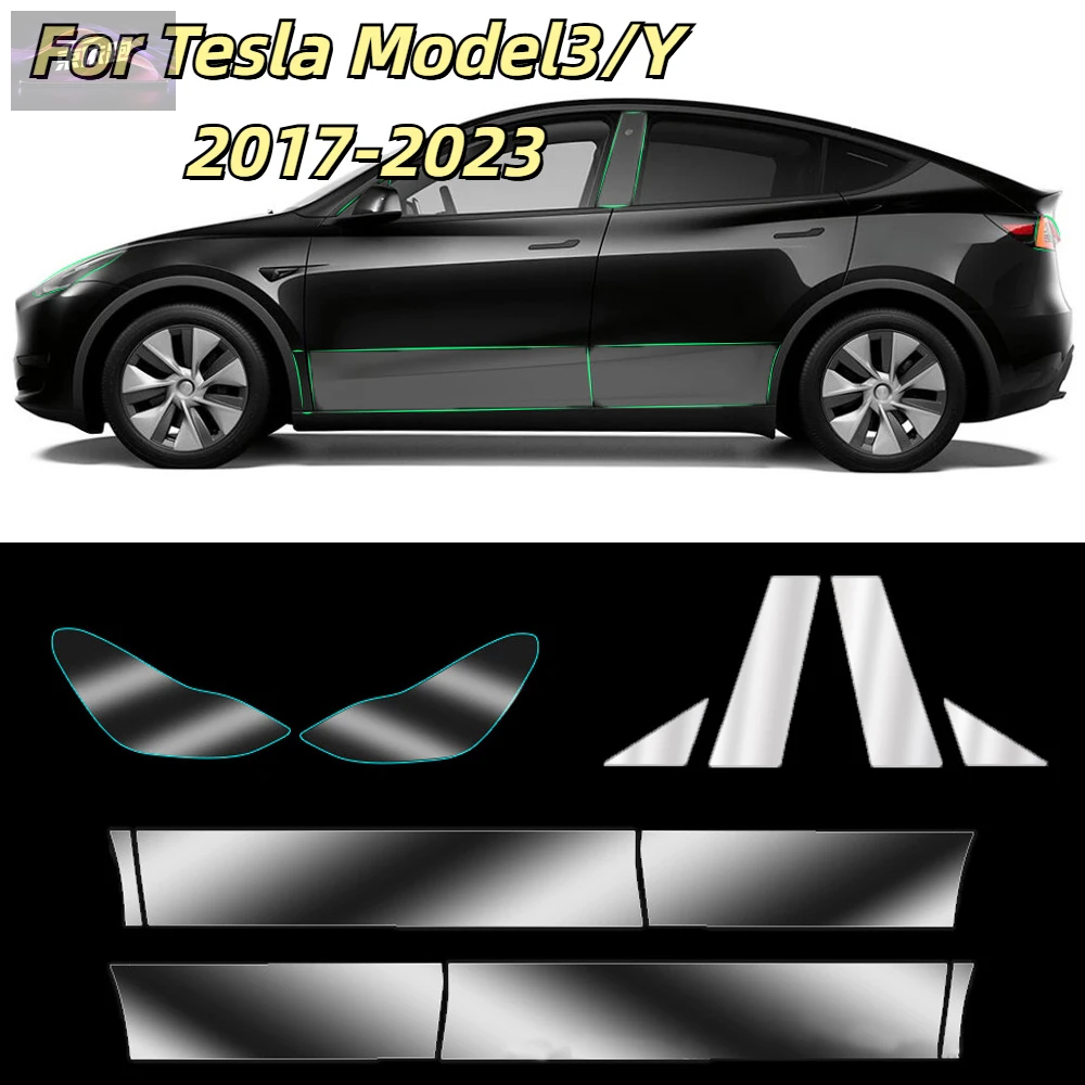 Для Tesla Model3/Y 2017-2023 передняя дверь, задняя дверь, расширенная защитная пленка, невидимая автомобильная одежда, набор пленки для ламп из ТПУ, украшение
Для Tesla Model3/Y 2017-2023 передняя дверь, задняя дверь, расширенная защитная пленка, невидимая автомобильная одежда, набор пленки для ламп из ТПУ, украшение