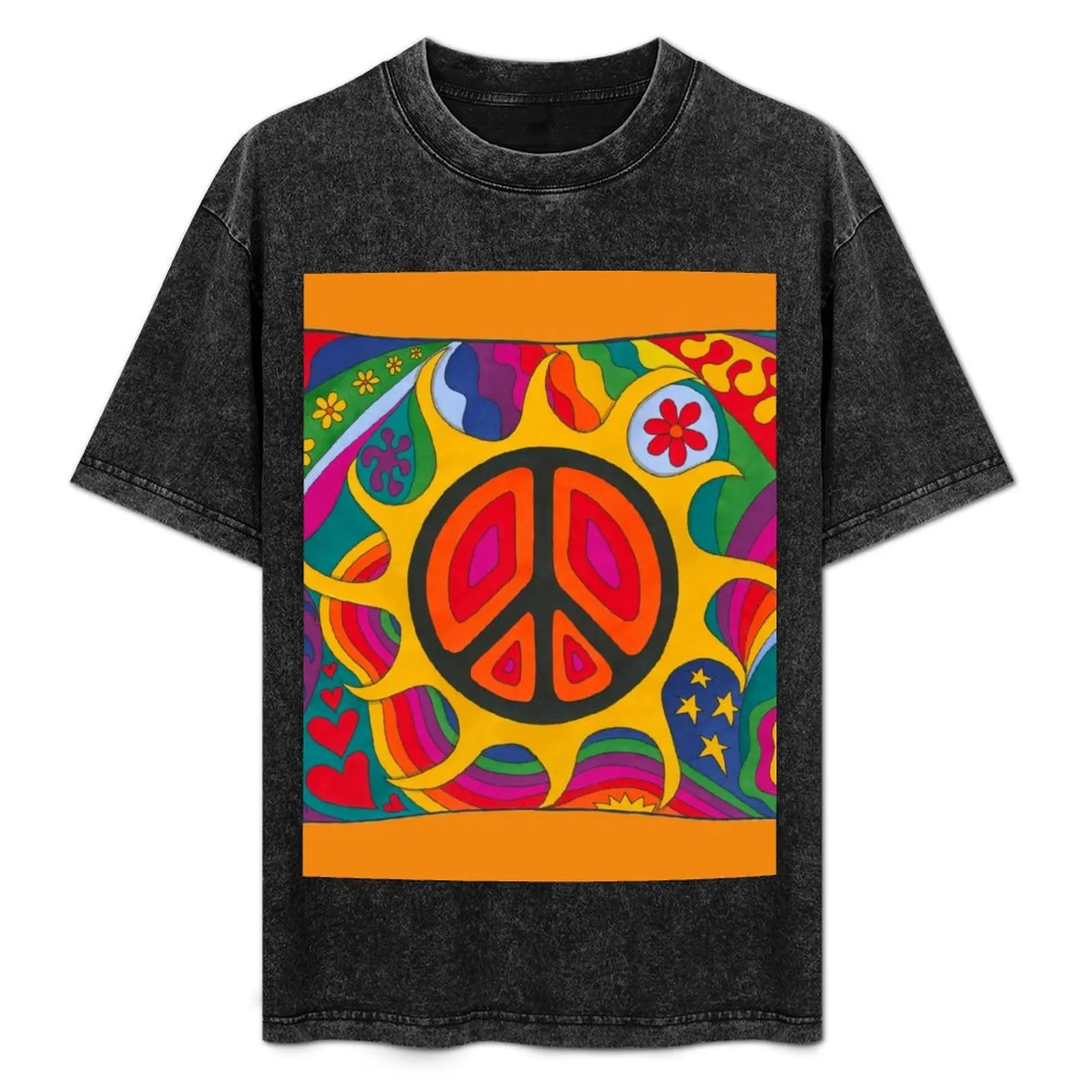 Psychedelic Flaming Peace T-Shirt Summer Print Short Sleeve Tee
Psychedelic Flaming Peace T-Shirt Summer Print Short Sleeve Tee