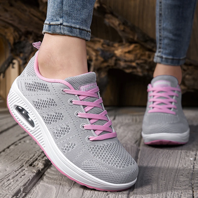 Summer Shoes Comfortable Heightening Female Footwear Sneakers Breathable Mesh Air-Cushioned zapatillas de mujer
Summer Shoes Comfortable Heightening Female Footwear Sneakers Breathable Mesh Air-Cushioned zapatillas de mujer