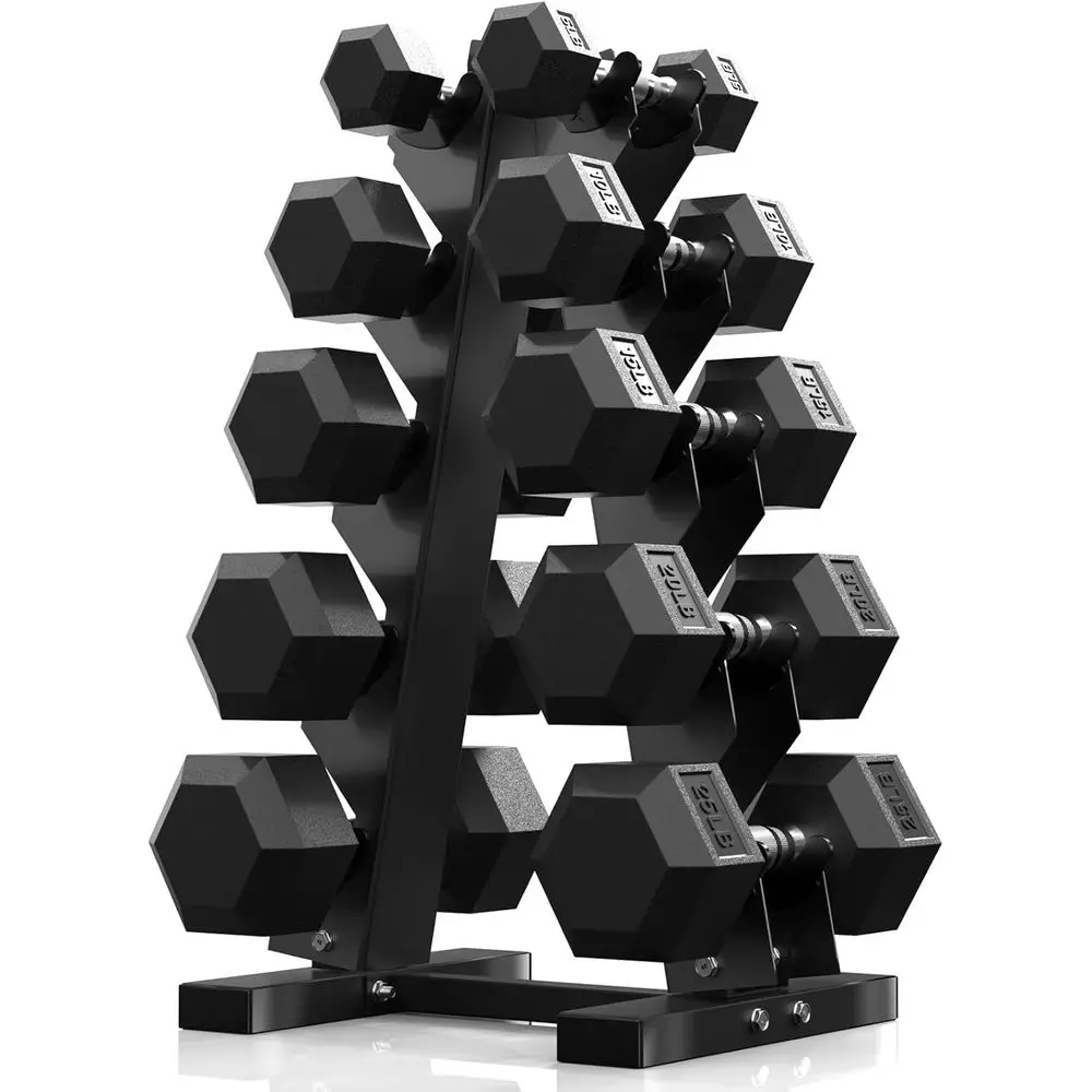 Rubber Coated Dumbbell Set with Storage Rack, 60-550lb Weight Options for Strength Training
Rubber Coated Dumbbell Set with Storage Rack, 60-550lb Weight Options for Strength Training