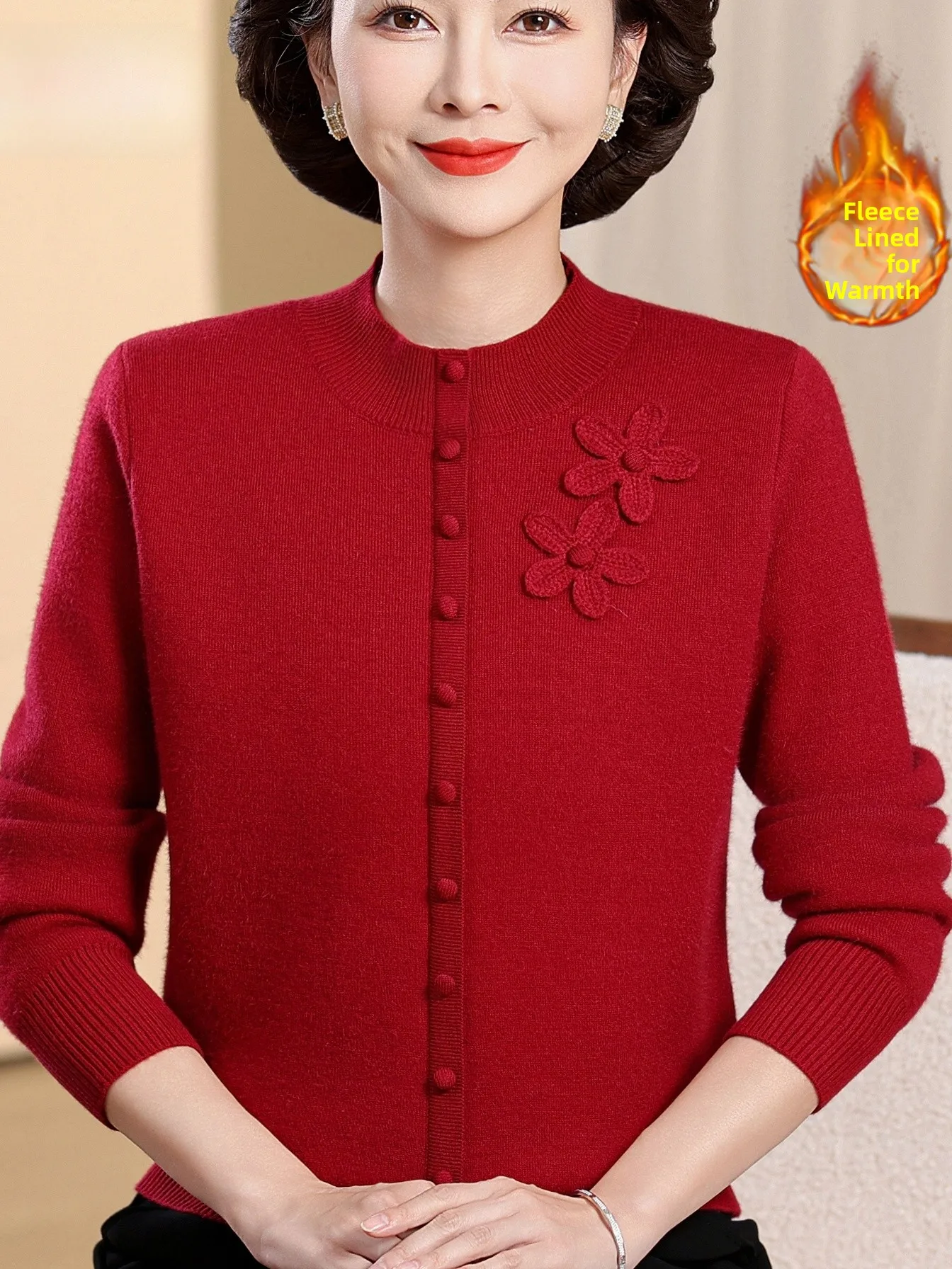 2026 New Fashionable Fleece Lined Knitwear Mommy Style Warmth Outerwear Overhead Slimming Thickened Sweater for Middle-Aged W...
2026 New Fashionable Fleece Lined Knitwear Mommy Style Warmth Outerwear Overhead Slimming Thickened Sweater for Middle-Aged W...