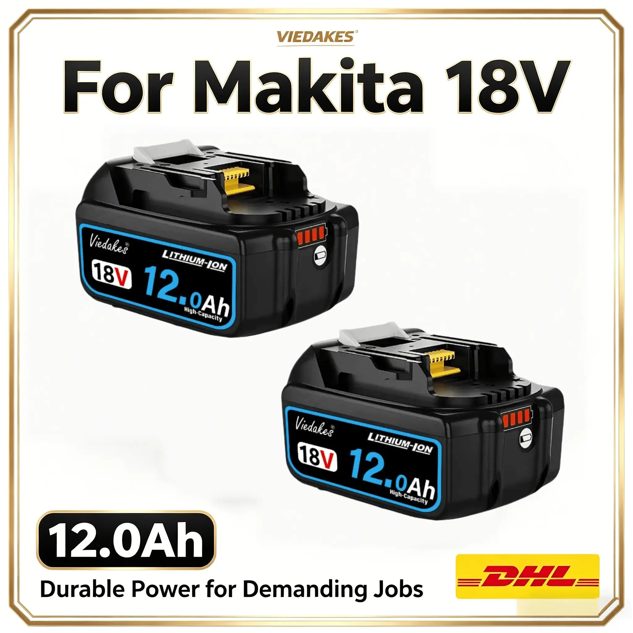 For Makita 18V 10Ah Heavy Duty Stable Lithium Battery, Suit for BL1860B DTD173 Electric Impact Driver Kit
For Makita 18V 10Ah Heavy Duty Stable Lithium Battery, Suit for BL1860B DTD173 Electric Impact Driver Kit