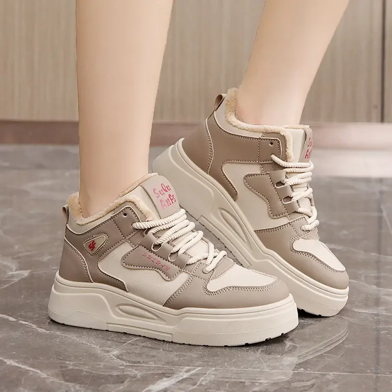 Winter Fur Sneakers for Women High Sports Skateboard Shoes Woman Comfort Warm Thick Sole Snow Trainers Padded Shoes Footwear
Winter Fur Sneakers for Women High Sports Skateboard Shoes Woman Comfort Warm Thick Sole Snow Trainers Padded Shoes Footwear