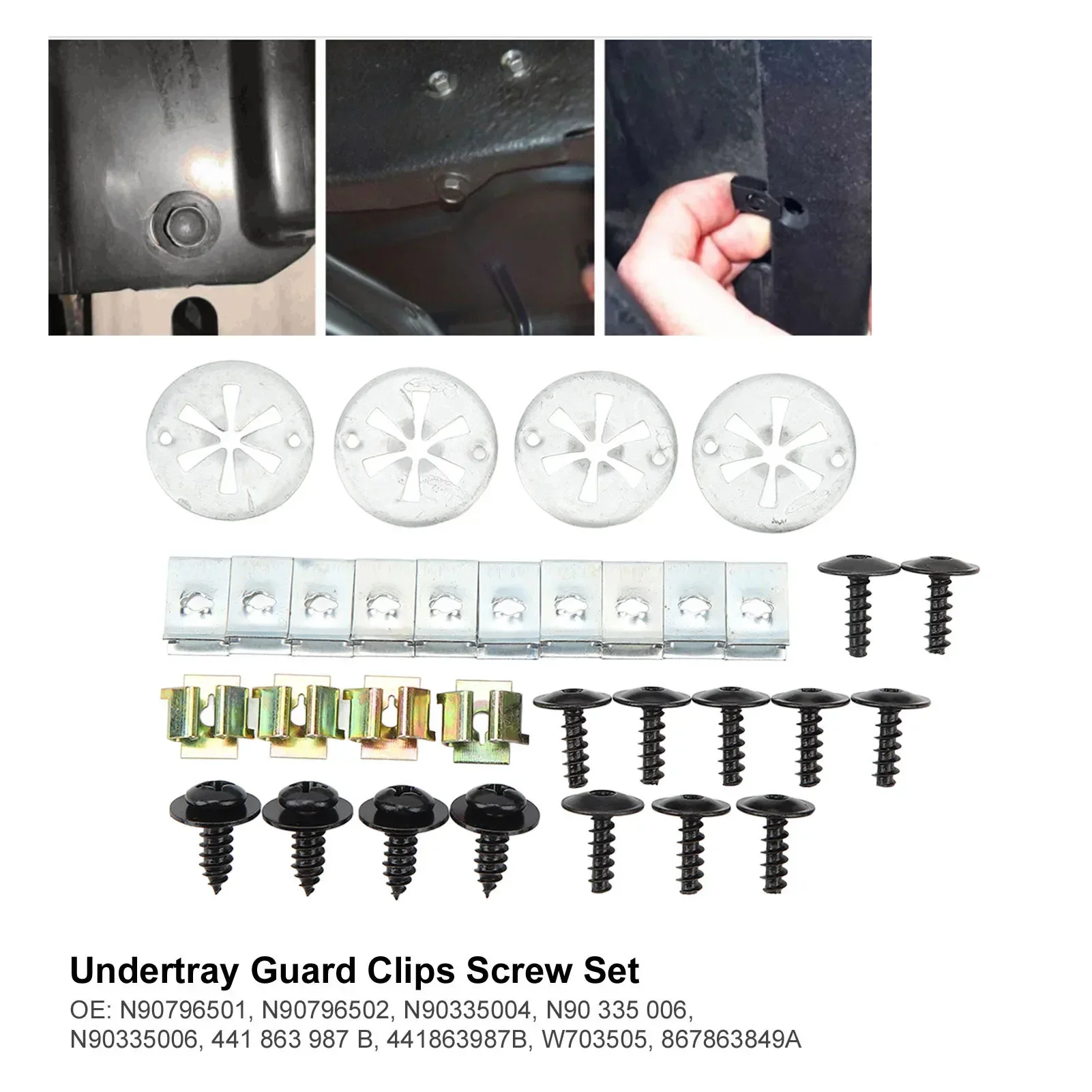 32Pcs Undertray Guard Fixing Clips Screw Kit Engine Under Cover Hood Buckle Snaps N90796501 For VW GOLF MK4 BORA
32Pcs Undertray Guard Fixing Clips Screw Kit Engine Under Cover Hood Buckle Snaps N90796501 For VW GOLF MK4 BORA