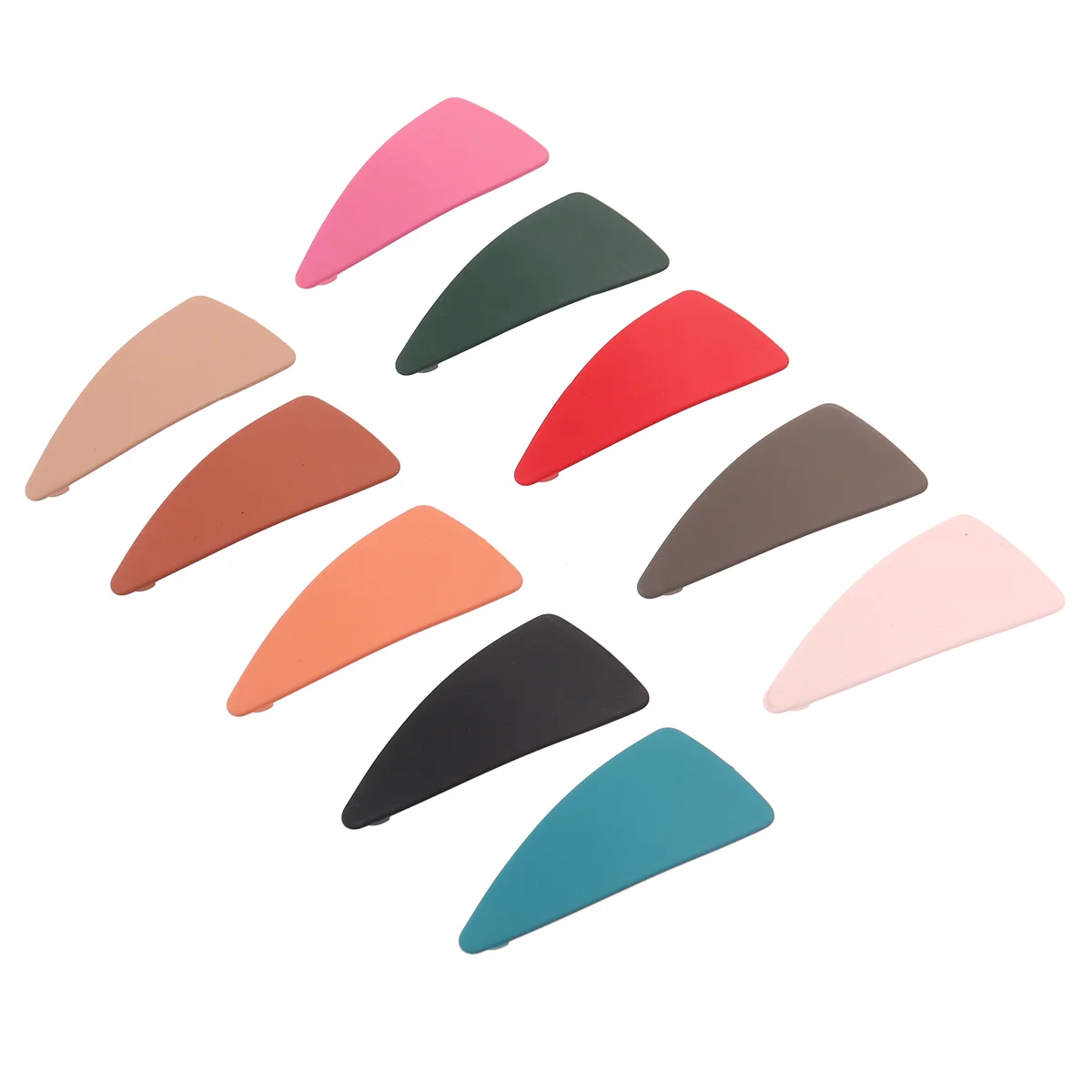 10 Pcs Attractive Hair Accessories Snap Clips Cute Triangle Girl Women Pin Solid Color
10 Pcs Attractive Hair Accessories Snap Clips Cute Triangle Girl Women Pin Solid Color