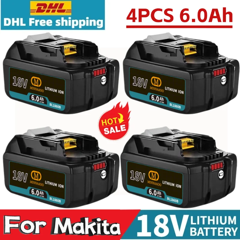 100% Genuine For Makita 18V 5.0/6.0Ah Battery Rechargeable, For Makita BL1850B BL1830B BL1840B BL1860B 18V Power Tools Battery
100% Genuine For Makita 18V 5.0/6.0Ah Battery Rechargeable, For Makita BL1850B BL1830B BL1840B BL1860B 18V Power Tools Battery
