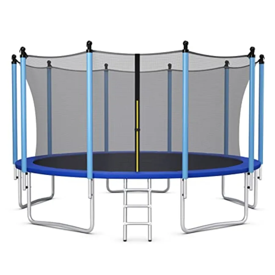 Outdoor recreational trampoline for kids and adults, galvanized steel frame with UV-resistant polypropylene mat and safety encl
Outdoor recreational trampoline for kids and adults, galvanized steel frame with UV-resistant polypropylene mat and safety encl