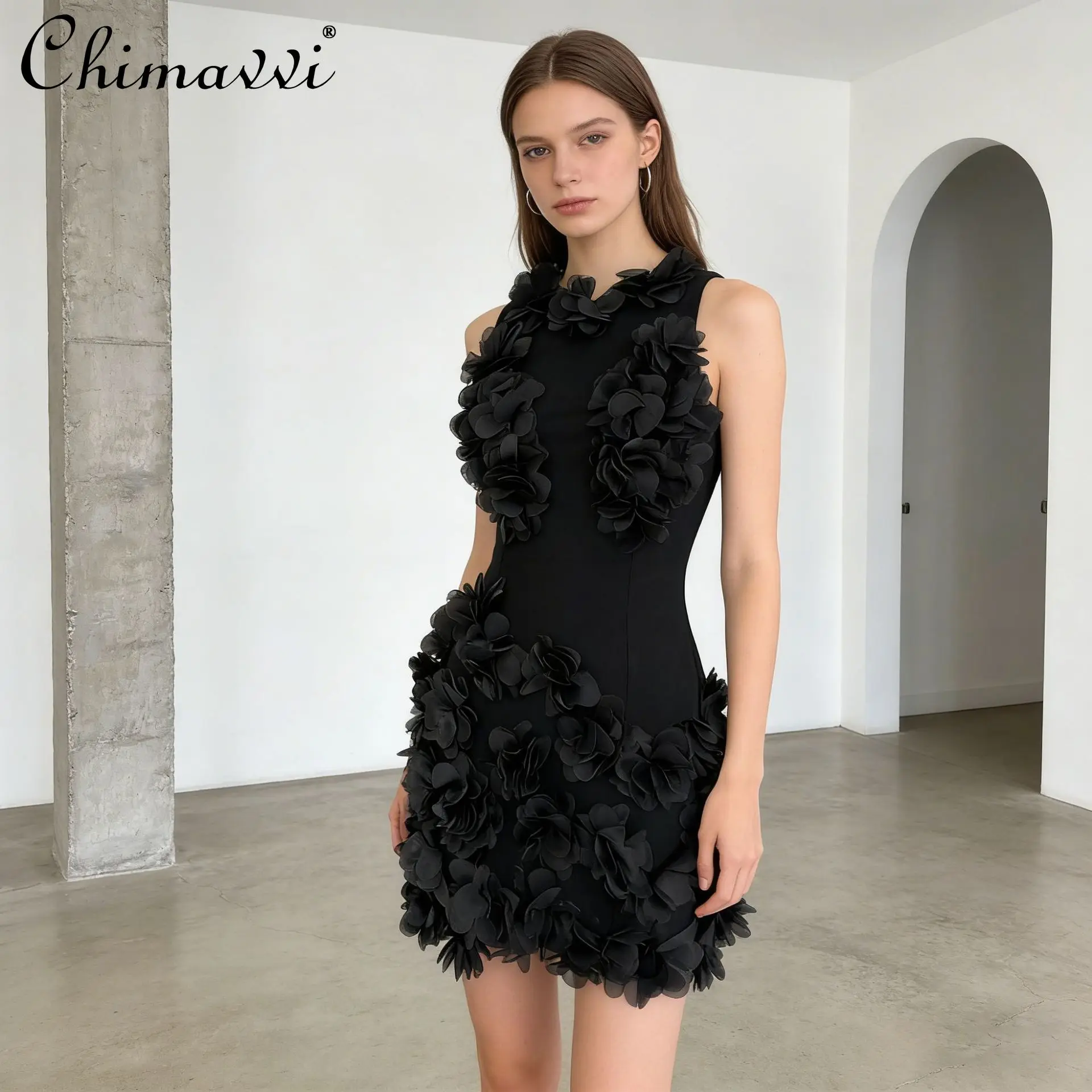 American Fashion Elegant Sexy Celebrity Banquet Party Dress Round Neck Sleeveless 3D Flower High Waist Bodycon Mini Dress Women
American Fashion Elegant Sexy Celebrity Banquet Party Dress Round Neck Sleeveless 3D Flower High Waist Bodycon Mini Dress Women