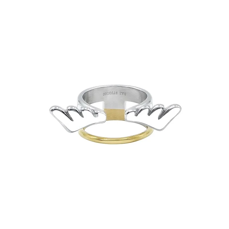 Vintage Angel Wings Halo Smooth Ring Men's and Women's Fashion Hip Hop Street Stacked Couple Tail Ring
Vintage Angel Wings Halo Smooth Ring Men's and Women's Fashion Hip Hop Street Stacked Couple Tail Ring