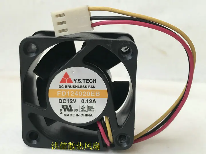Y.S TECH FD124020EB DC 12 В 0,12 А 40x40x20 мм 3-проводной 40 мм охлаждающий вентилятор
Y.S TECH FD124020EB DC 12 В 0,12 А 40x40x20 мм 3-проводной 40 мм охлаждающий вентилятор