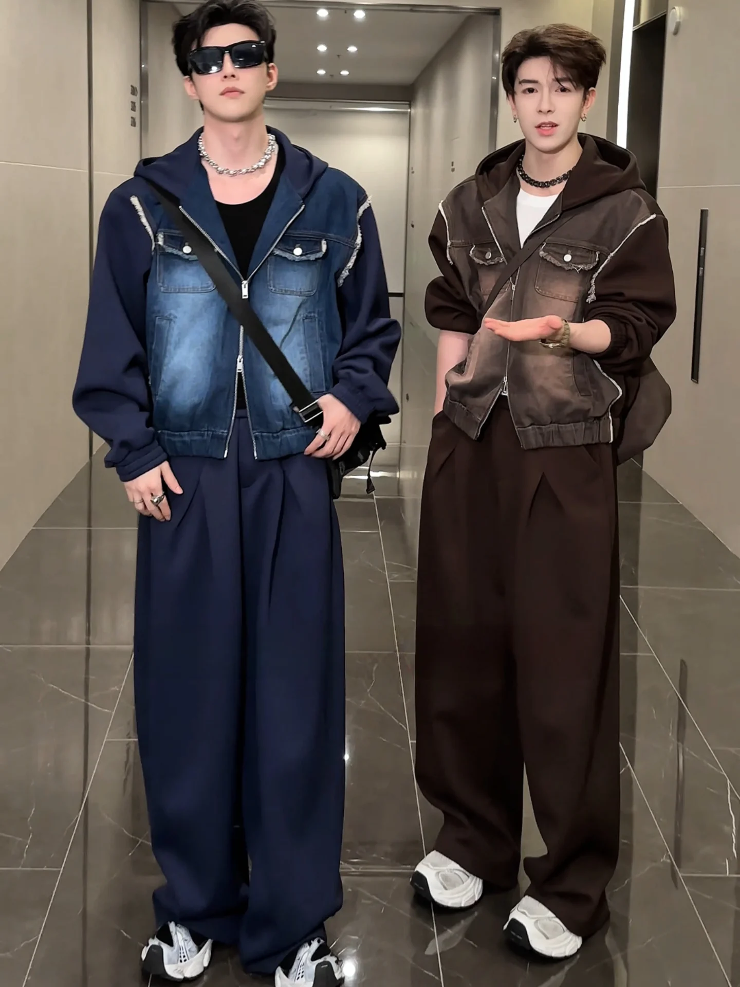 Fall New Men's Premium Comfortable Casual Patchwork Frayed Hooded Denim Jaet Wide Leg Pants Set Faionable Youth Outfit
Fall New Men's Premium Comfortable Casual Patchwork Frayed Hooded Denim Jaet Wide Leg Pants Set Faionable Youth Outfit