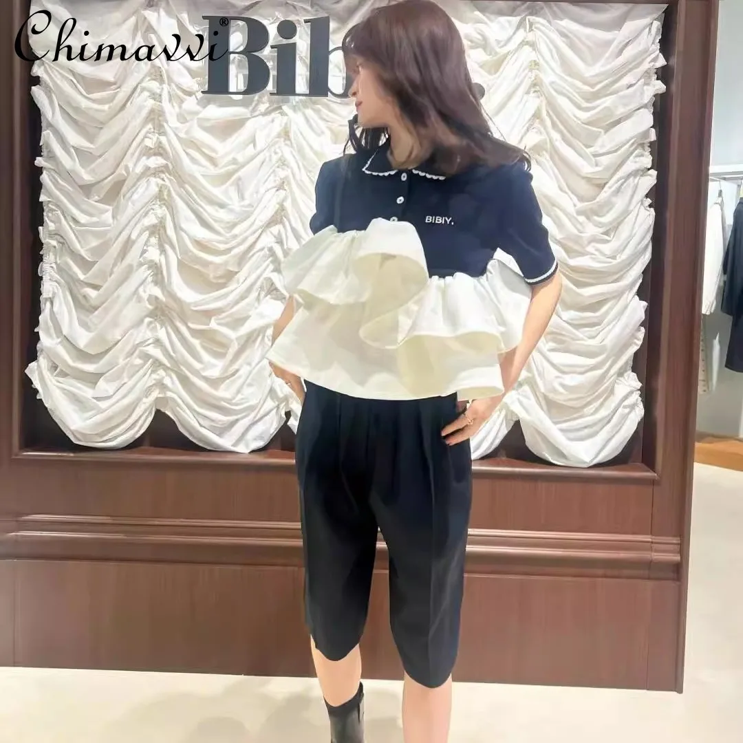 Japanese Personalized Pleated Loose Casual Pants Summer New Fashion High-waisted Girls Women's Medium Pants Five-point Pants
Japanese Personalized Pleated Loose Casual Pants Summer New Fashion High-waisted Girls Women's Medium Pants Five-point Pants