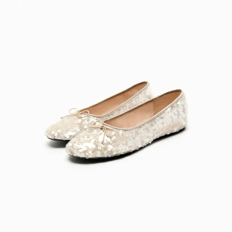New sequined design women's flats soft non-slip ballet shoes women's work shoes for comfortable work 
New sequined design women's flats soft non-slip ballet shoes women's work shoes for comfortable work