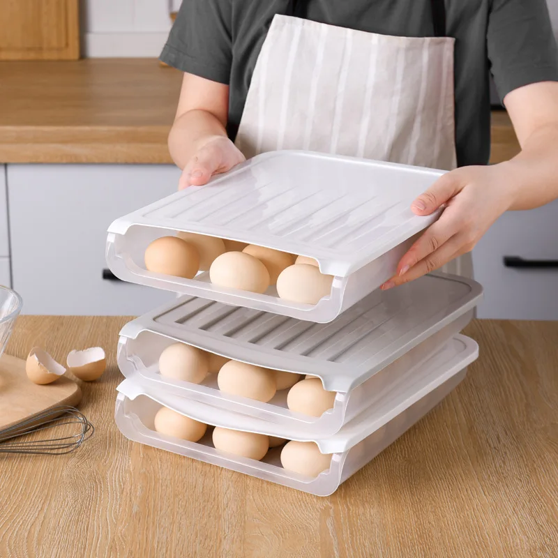 Convenient Egg Storage Boxes Refrigerator Egg Holder Organizer Box Food Container, Durable Drawer Box Case, Egg Dispenser Holder
Convenient Egg Storage Boxes Refrigerator Egg Holder Organizer Box Food Container, Durable Drawer Box Case, Egg Dispenser Holder