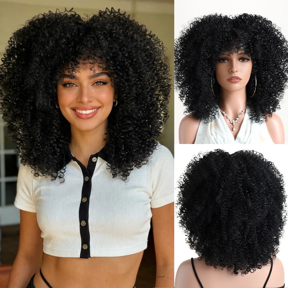 16 Inch Black And Black Brown Synthetic Wig With Bangs, Suitable For Women's Christmas Party Role-Playing Daily Use - Synthetic
16 Inch Black And Black Brown Synthetic Wig With Bangs, Suitable For Women's Christmas Party Role-Playing Daily Use - Synthetic