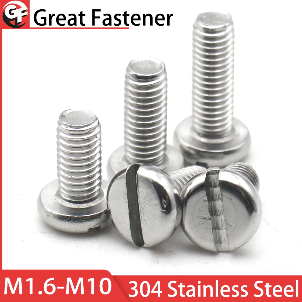 5-50pcs A2-70 304 Stainless Steel M1.6 M2 M2.5 M3 M4 M5 M6 M8 M10 Slotted Round Head Slot Column Round Cheese Head Screw Bolt
5-50pcs A2-70 304 Stainless Steel M1.6 M2 M2.5 M3 M4 M5 M6 M8 M10 Slotted Round Head Slot Column Round Cheese Head Screw Bolt
