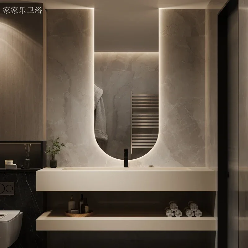 l Slate double-layer washbasin bathroom cabinet combination seamless ceramic basin cream wind bathroom cabinet
l Slate double-layer washbasin bathroom cabinet combination seamless ceramic basin cream wind bathroom cabinet