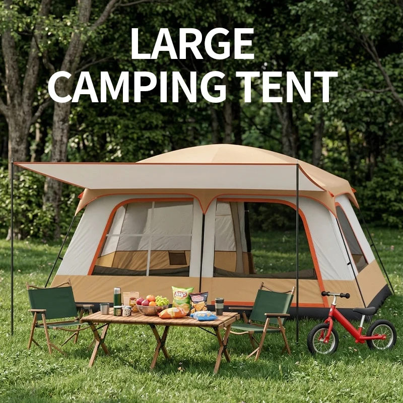 Family Camping Tent Large Space Living Room Style Camping Canopy Tent
Family Camping Tent Large Space Living Room Style Camping Canopy Tent