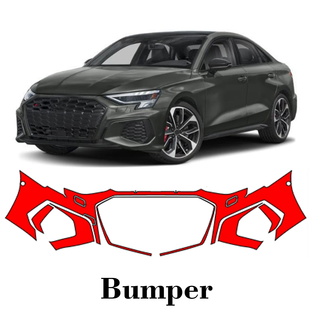 Car Precut Paint Protection Film Front Bumper Anti-scratch Exterior TPU PPF For Audi S3 2022-2024
Car Precut Paint Protection Film Front Bumper Anti-scratch Exterior TPU PPF For Audi S3 2022-2024