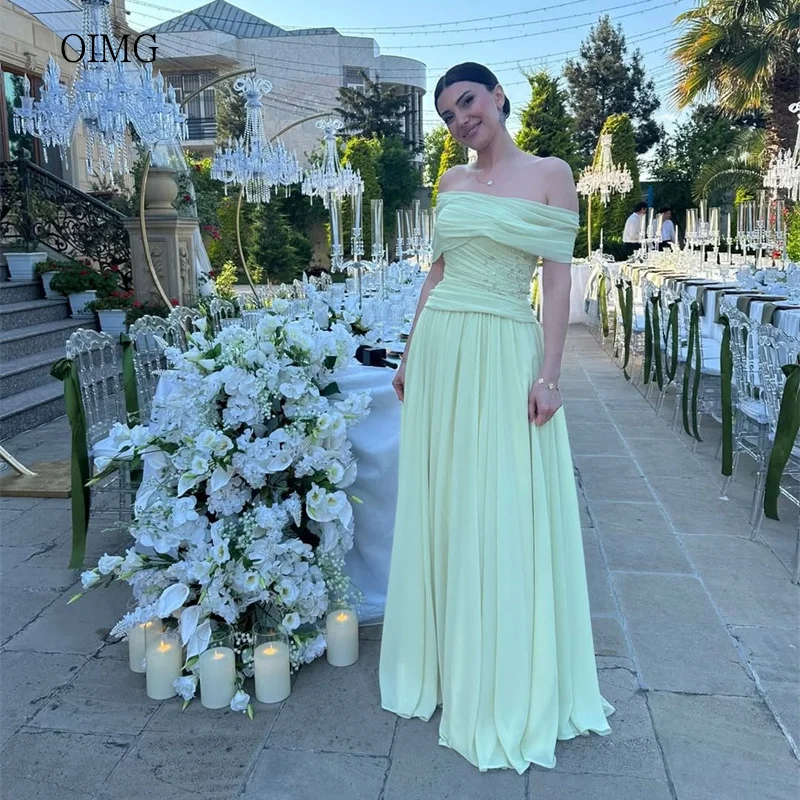 OIMG Airy Off The Shoulder Beaded A Line Prom Gowns Maxi Pleated Party Gown Floor Length Party-perfect Evening Dress Customized
OIMG Airy Off The Shoulder Beaded A Line Prom Gowns Maxi Pleated Party Gown Floor Length Party-perfect Evening Dress Customized
