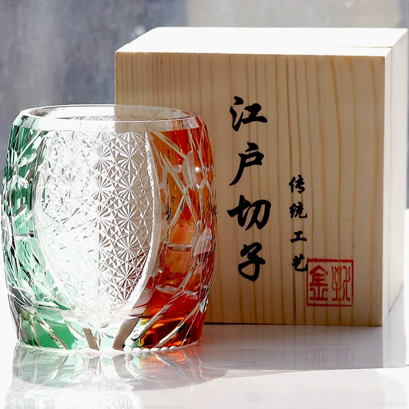 Edo Kiriko Glasses Double Color Hand Cut To Clear Glassware Whiskey Vodka Glass With Gift Packing 9oz
Edo Kiriko Glasses Double Color Hand Cut To Clear Glassware Whiskey Vodka Glass With Gift Packing 9oz