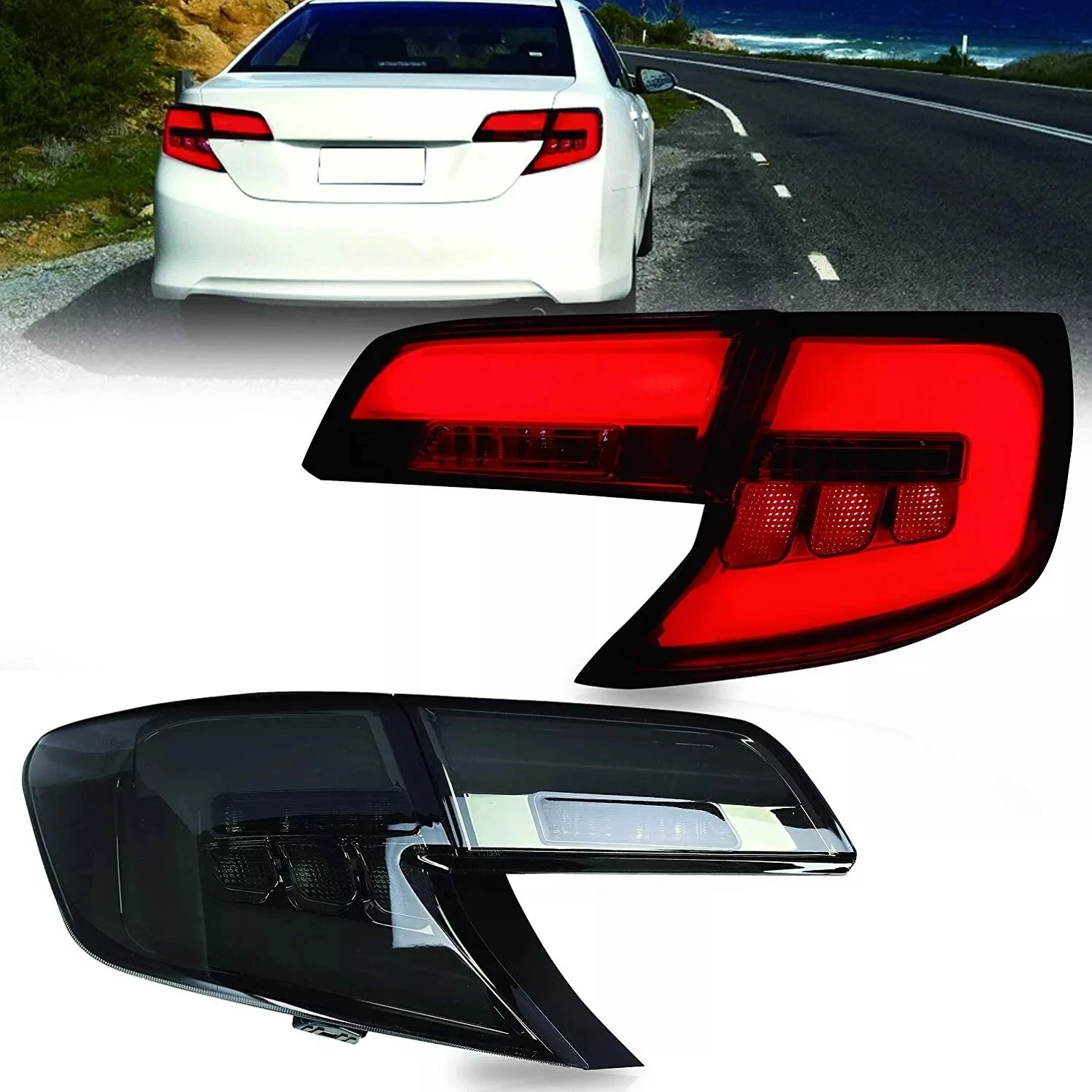 Pair Smoke LED Tail Light Assembly For Toyota Camry 2012-2014 Taillight Middle East Type Car Rear Lights With Bulbs
Pair Smoke LED Tail Light Assembly For Toyota Camry 2012-2014 Taillight Middle East Type Car Rear Lights With Bulbs