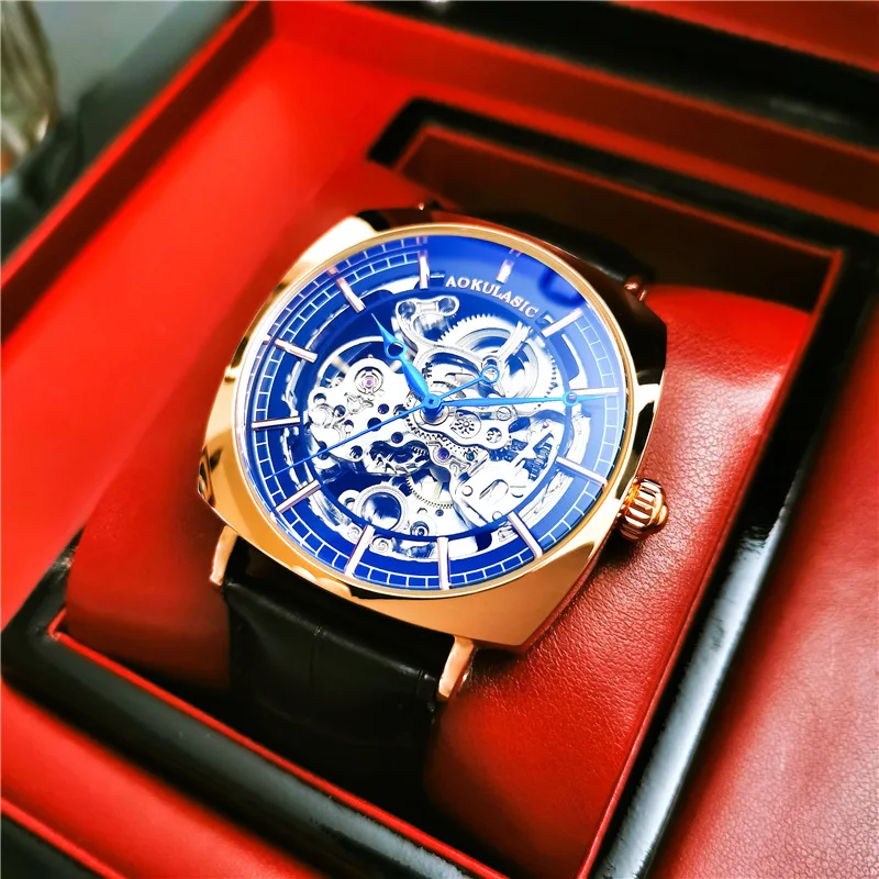 AOKULASIC автоматические механические часы со скелетом и турбийоном, мужские деловые повседневные модные универсальные мужские часы
AOKULASIC автоматические механические часы со скелетом и турбийоном, мужские деловые повседневные модные универсальные мужские часы