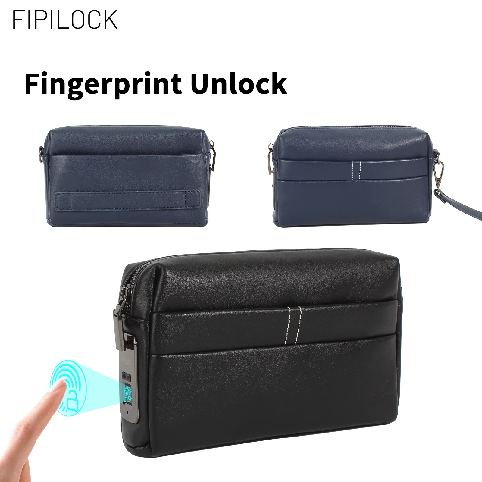 FIPILOCK Clutch Purses Bags Woman for Men Handbags with Smart Fingerprint Unlock Credit Card Holder Mobile Phone Wristlet Bag
FIPILOCK Clutch Purses Bags Woman for Men Handbags with Smart Fingerprint Unlock Credit Card Holder Mobile Phone Wristlet Bag