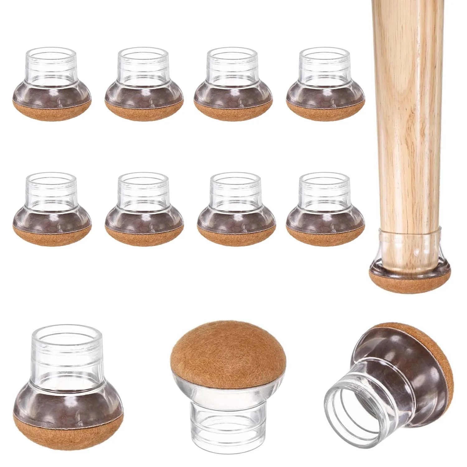 8PCS Silicone Chair Leg Protectors Non Slip 360° Wrapped Thickening Felt Bottom Anti Scratch Noise Reduction for Hardwood Floor
8PCS Silicone Chair Leg Protectors Non Slip 360° Wrapped Thickening Felt Bottom Anti Scratch Noise Reduction for Hardwood Floor