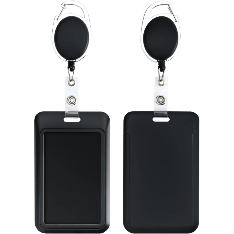 2-Pack Retractable Badge Holder with Clip & Lanyard - Heavy Duty ID Badge Reel with 24 Inch Cord, Clear Plastic Sleeve
2-Pack Retractable Badge Holder with Clip & Lanyard - Heavy Duty ID Badge Reel with 24 Inch Cord, Clear Plastic Sleeve