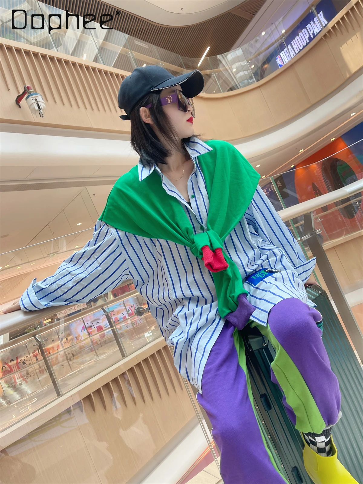 Customized Shirt Korean Style Fake Two-piece Striped Splicing Long-sleeved Shirt Women 2024 New Loose Top Spring Autumn
Customized Shirt Korean Style Fake Two-piece Striped Splicing Long-sleeved Shirt Women 2024 New Loose Top Spring Autumn