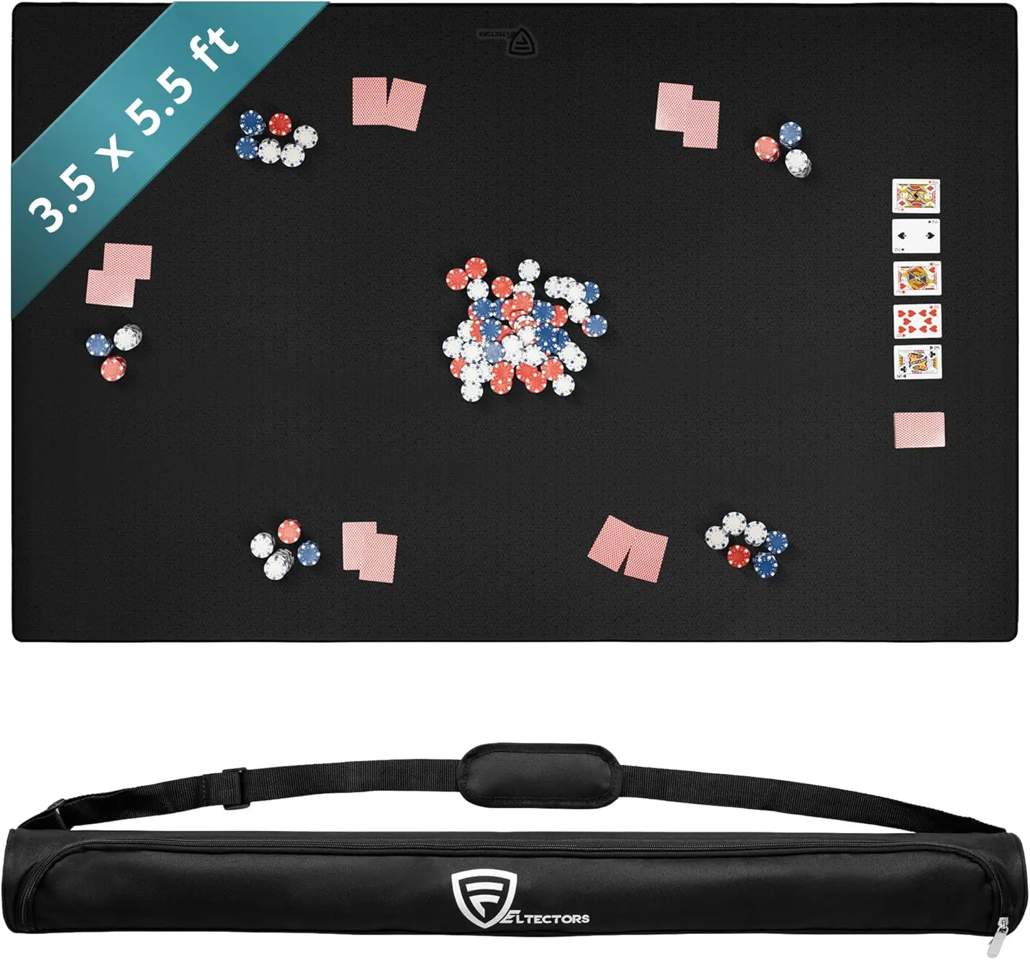 5mm Thick Neoprene Game Mat 42x66in, Waterproof Table Cover for Mahjong, Poker, Card Games, Dice, RPG, Dominoes with Carry Bag
5mm Thick Neoprene Game Mat 42x66in, Waterproof Table Cover for Mahjong, Poker, Card Games, Dice, RPG, Dominoes with Carry Bag