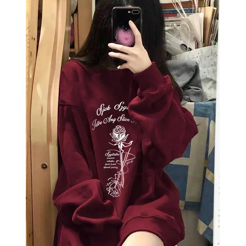 Толстовки женские, повседневный дизайн, спортивный костюм в американском стиле Femme, упрощенный, однотонный, с круглым вырезом, размер из хлопка
Толстовки женские, повседневный дизайн, спортивный костюм в американском стиле Femme, упрощенный, однотонный, с круглым вырезом, размер из хлопка