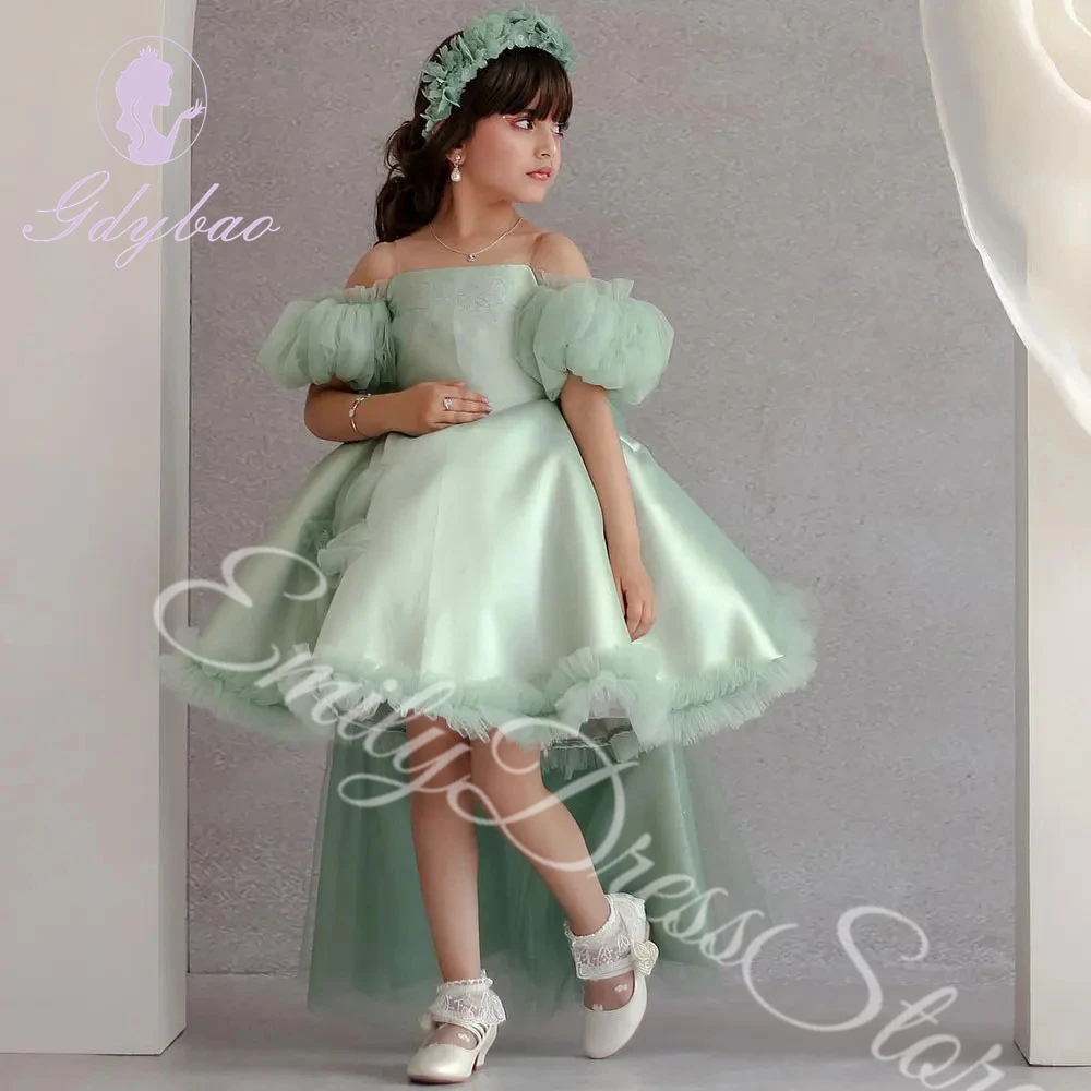 Customized Green 3d Applique Flower Girl Dresses For Wedding Satin Big Bow Kids Princess Birthday Party First Communion Gown
Customized Green 3d Applique Flower Girl Dresses For Wedding Satin Big Bow Kids Princess Birthday Party First Communion Gown