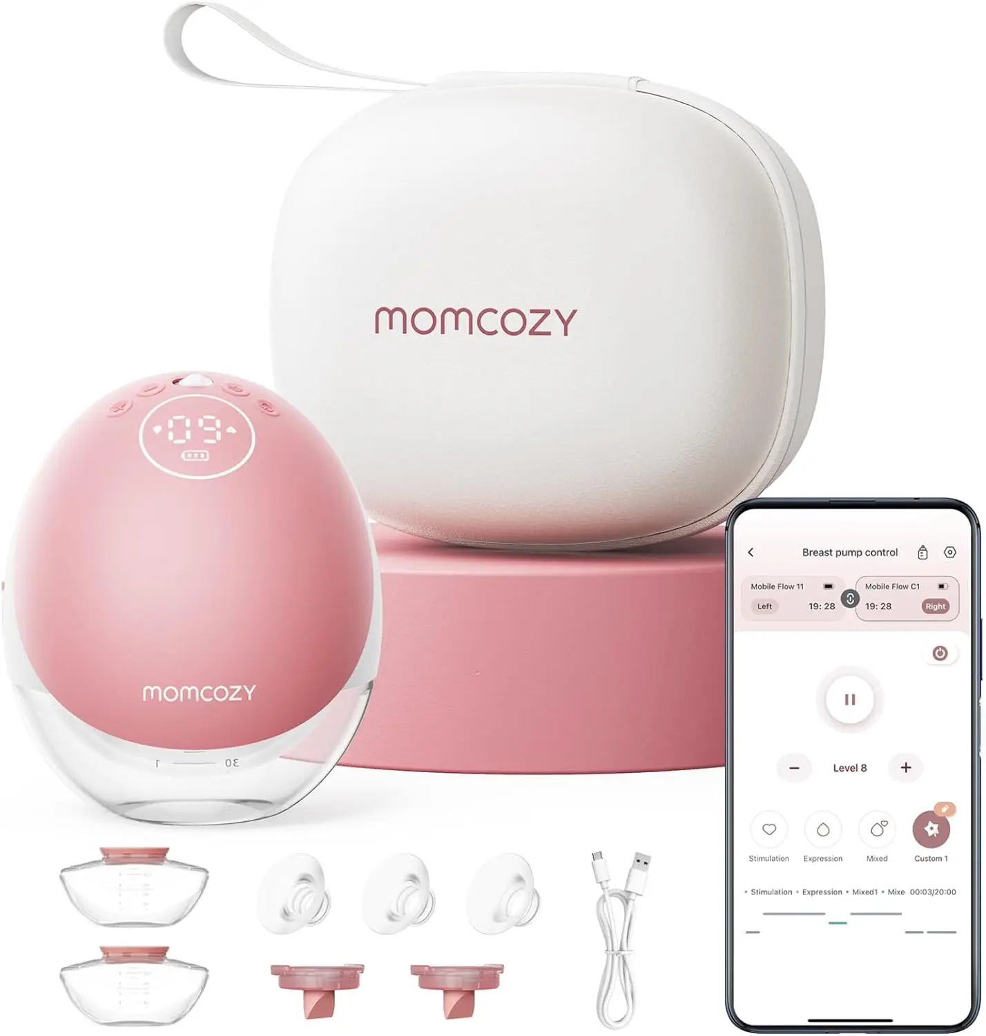 Усовершенствованный портативный молокоотсос, Hands-Free Mobile Flow M9, управление через приложение, несколько режимов и 15 уровней, незаметный дизайн 24 мм, уютный красный цвет
Усовершенствованный портативный молокоотсос, Hands-Free Mobile Flow M9, управление через приложение, несколько режимов и 15 уровней, незаметный дизайн 24 мм, уютный красный цвет