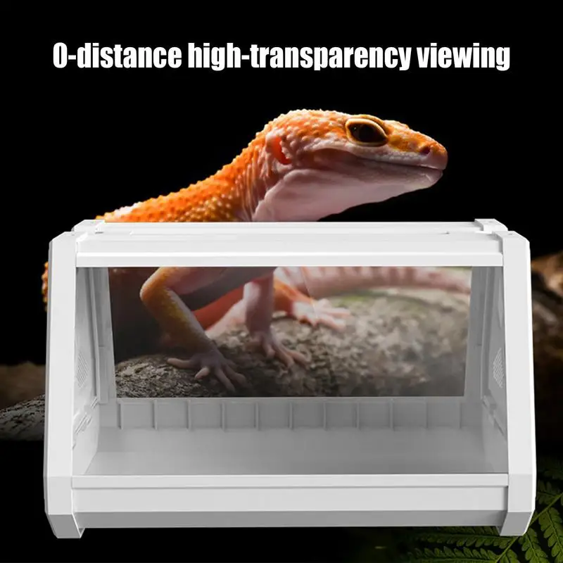 Reptile Terrarium Multi-functional Habitat Cage For Bearded Dragon Trapezoidal Design Expands Viewing Field Reptile Habitat
Reptile Terrarium Multi-functional Habitat Cage For Bearded Dragon Trapezoidal Design Expands Viewing Field Reptile Habitat