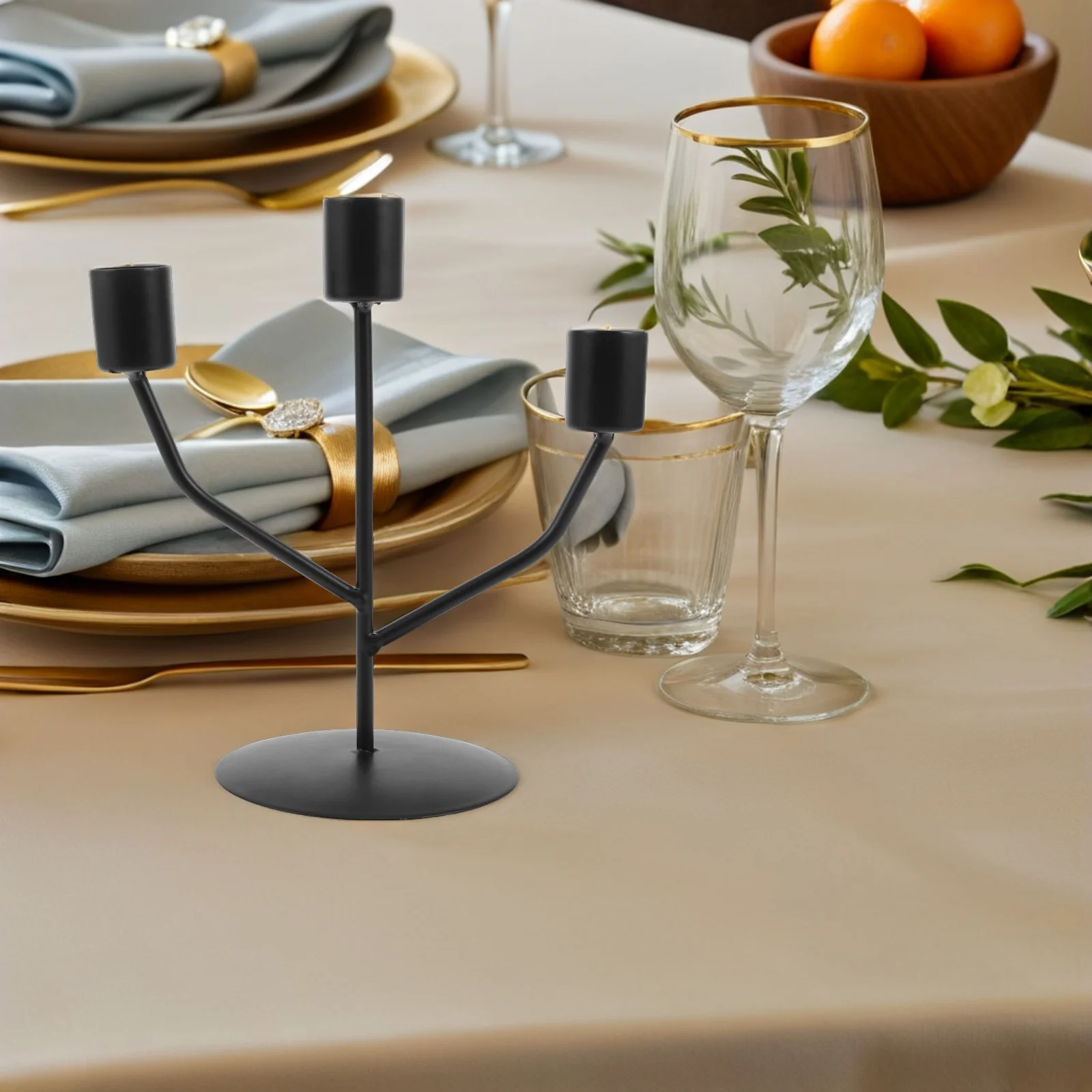 Wedding Candlestick Decor Candelabra Stand Christmas Black Iron Holder for Decoration
Wedding Candlestick Decor Candelabra Stand Christmas Black Iron Holder for Decoration