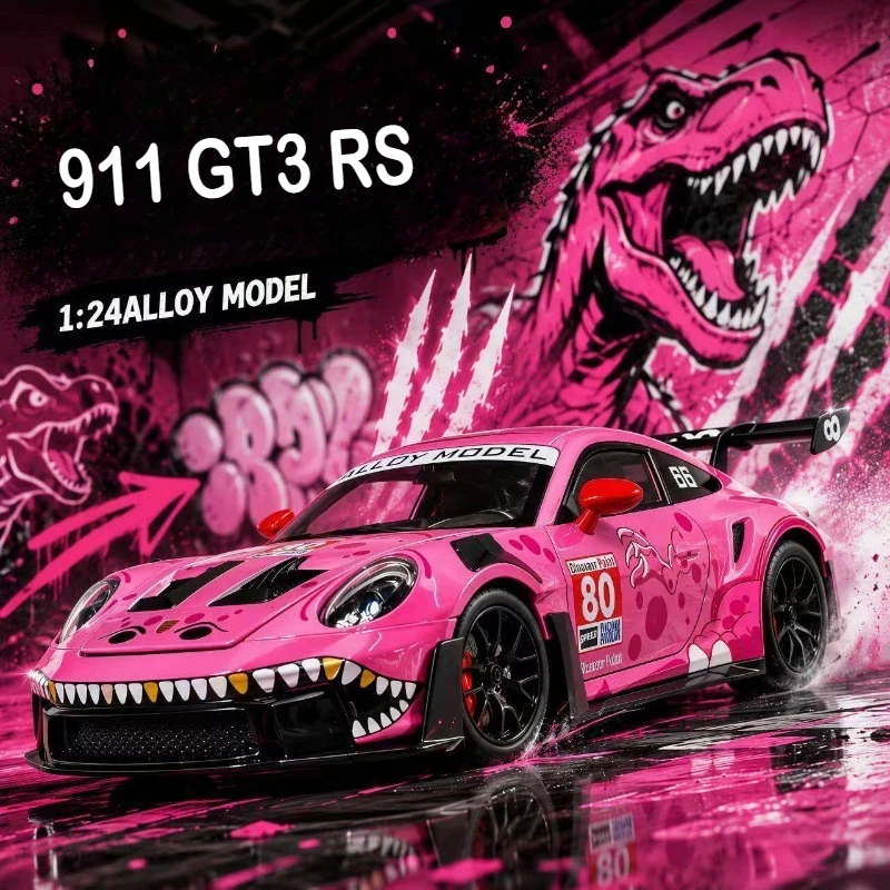 Simulation 1:24 Porsche GT3 Tyrannosaurus Rex Livery Alloy Car Model Pull-back with Sound & Light Collection Toy Vehicle Gift
Simulation 1:24 Porsche GT3 Tyrannosaurus Rex Livery Alloy Car Model Pull-back with Sound & Light Collection Toy Vehicle Gift