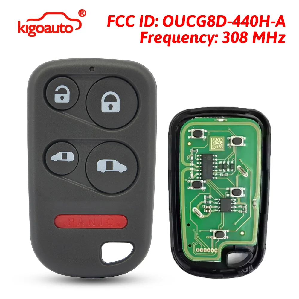 kigoauto FCC OUCG8D-440H-A remote fob 5 button 308Mhz for 2001-2004 Honda Odyssey P/N 72147-S0X-A02
kigoauto FCC OUCG8D-440H-A remote fob 5 button 308Mhz for 2001-2004 Honda Odyssey P/N 72147-S0X-A02