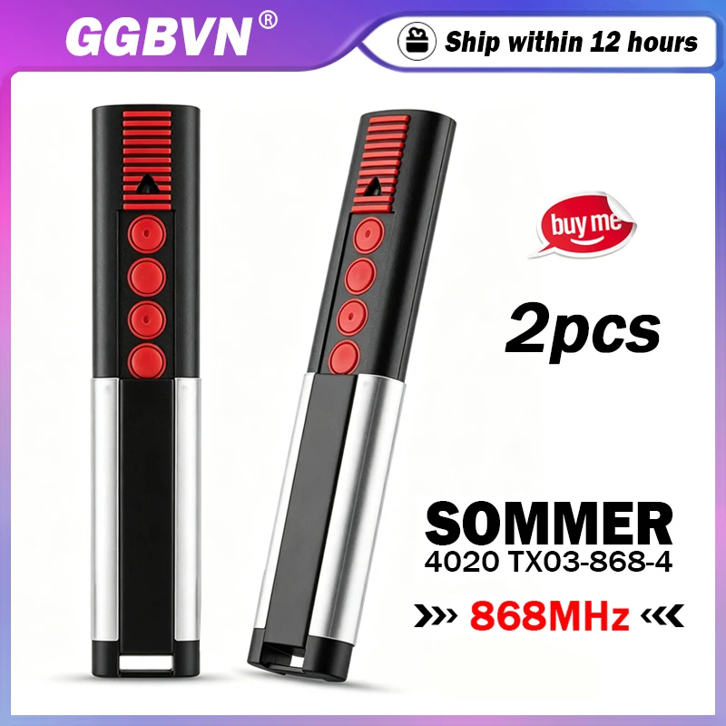 Work With SOMMER 4020 TX03-868-4 4031 TX08-868-4 4026 TX03-868-2 4035 4025 4021 Garage Door Remote Control 868MHz Trsnsmitter
Work With SOMMER 4020 TX03-868-4 4031 TX08-868-4 4026 TX03-868-2 4035 4025 4021 Garage Door Remote Control 868MHz Trsnsmitter