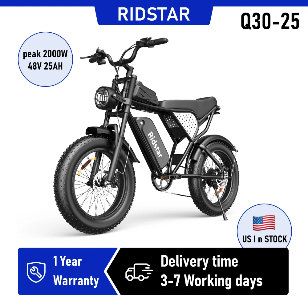 Электровелосипед Ridstar Q30-25 для взрослых, 2000 Вт, 48 В, 25 Ач, 20-дюймовые широкие шины, электрический внедорожный велосипед, UL2849, для гор и дорог
Электровелосипед Ridstar Q30-25 для взрослых, 2000 Вт, 48 В, 25 Ач, 20-дюймовые широкие шины, электрический внедорожный велосипед, UL2849, для гор и дорог