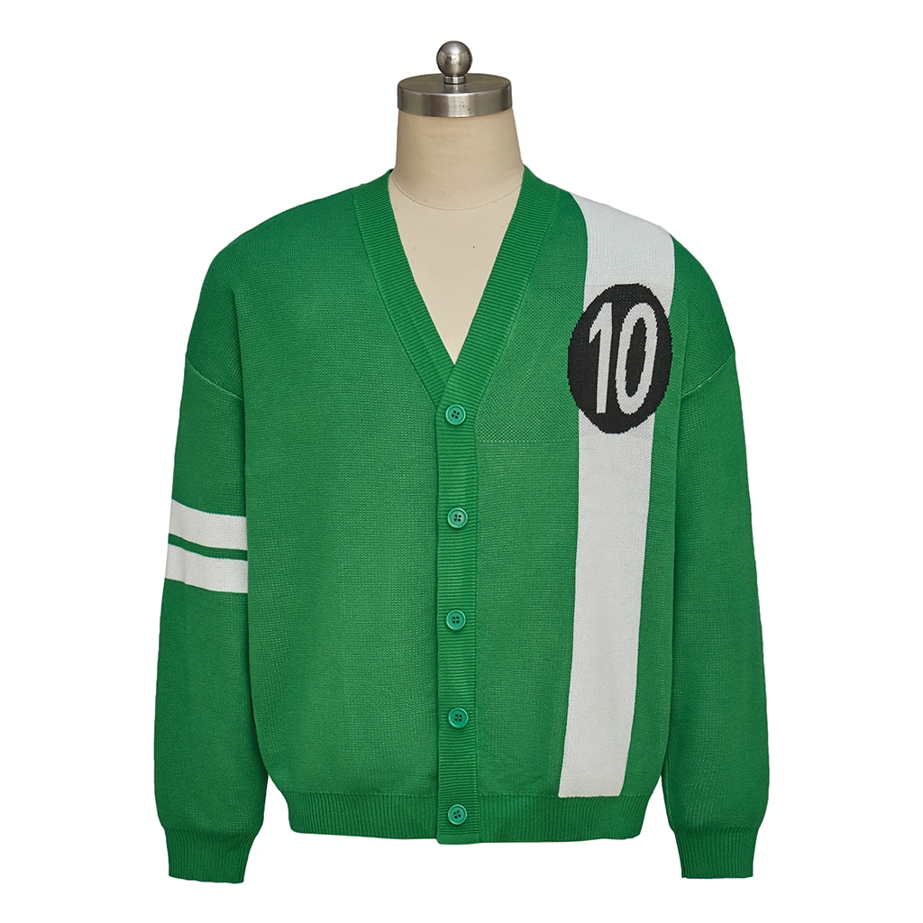 Бен Косплей Теннисовый костюм Бен Кардиган Вязаный свитер Свободный однобортный трикотаж с v-образным вырезом для взрослых мужчин наряд для вечеринки на Хэллоуин
Бен Косплей Теннисовый костюм Бен Кардиган Вязаный свитер Свободный однобортный трикотаж с v-образным вырезом для взрослых мужчин наряд для вечеринки на Хэллоуин