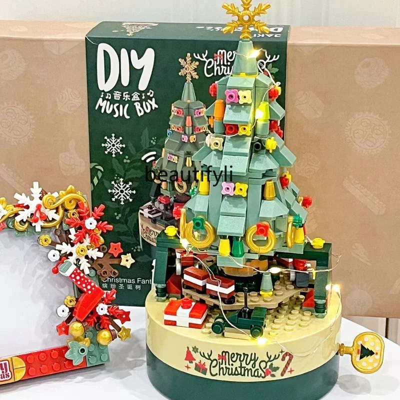 Christmas tree building block small gift eight music box birthday gift girlfriend creative ornament toy
Christmas tree building block small gift eight music box birthday gift girlfriend creative ornament toy