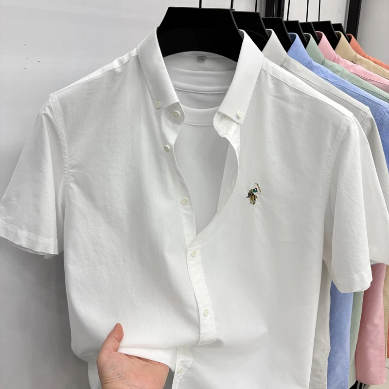 High end 100%cotton short sleeved shirt men's new fashion luxury brand Paul embroidery design summer comfortable golf casual top
High end 100%cotton short sleeved shirt men's new fashion luxury brand Paul embroidery design summer comfortable golf casual top
