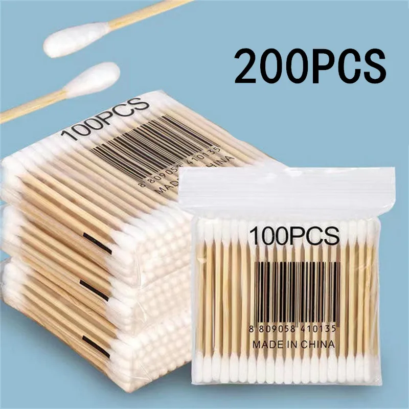 200pcs Cotton Swabs - Bamboo Sticks Cotton Swabs For Ears - Double Head Round Thick Cotton Buds Suitable For Makeup Beauty Tool
200pcs Cotton Swabs - Bamboo Sticks Cotton Swabs For Ears - Double Head Round Thick Cotton Buds Suitable For Makeup Beauty Tool